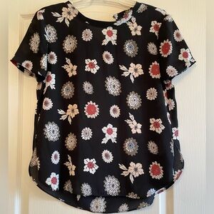 LOFT Black Floral Women's Blouse